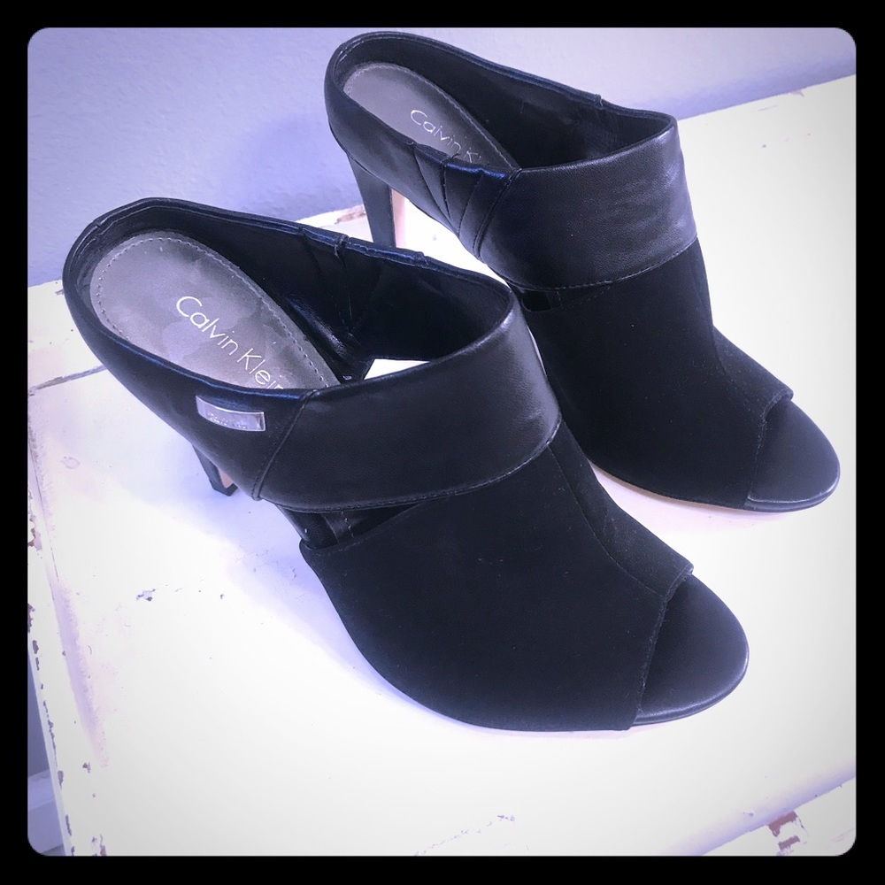 Calvin Klein Black Sachet Mules ❤️size 6❤️
